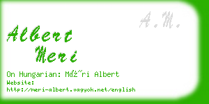 albert meri business card